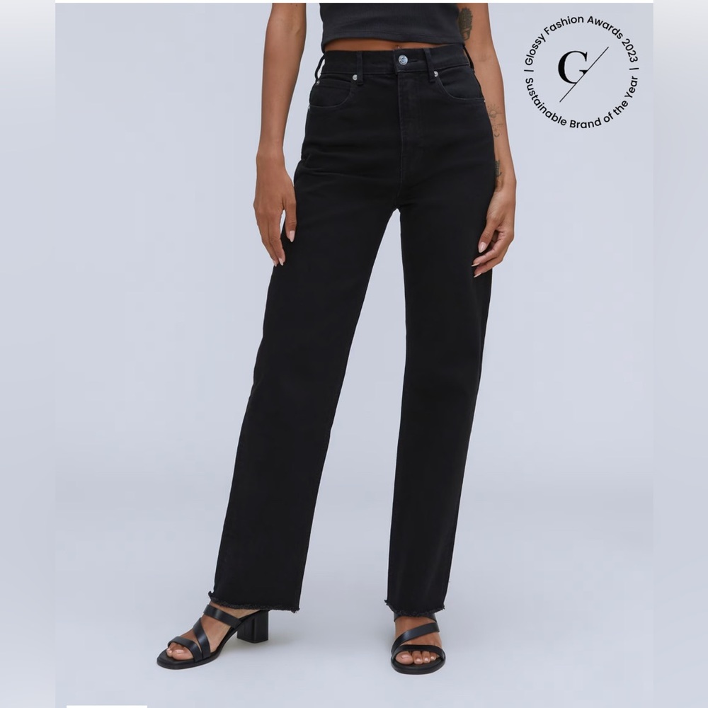 NWT Everlane The Way High Jean in Coal Black size 31 Long